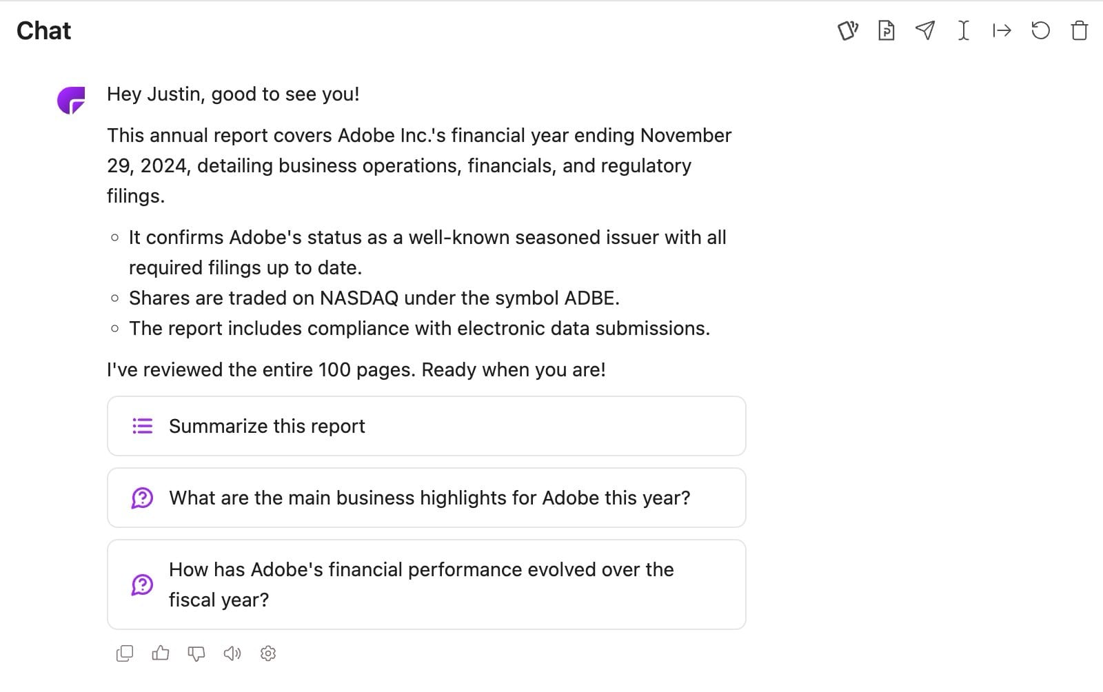 ChatPDF User Interface (UI)